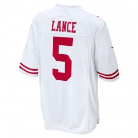 Herren San Francisco 49ers Trikot Trey Lance 5 Nike Weiß 2021 NFL Draft